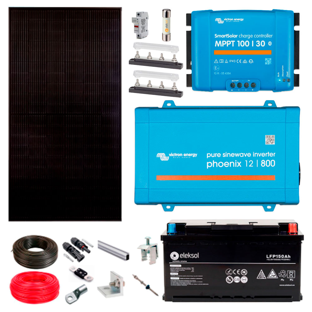 KIT Energía Solar Aislado Completo Litio 370Wh